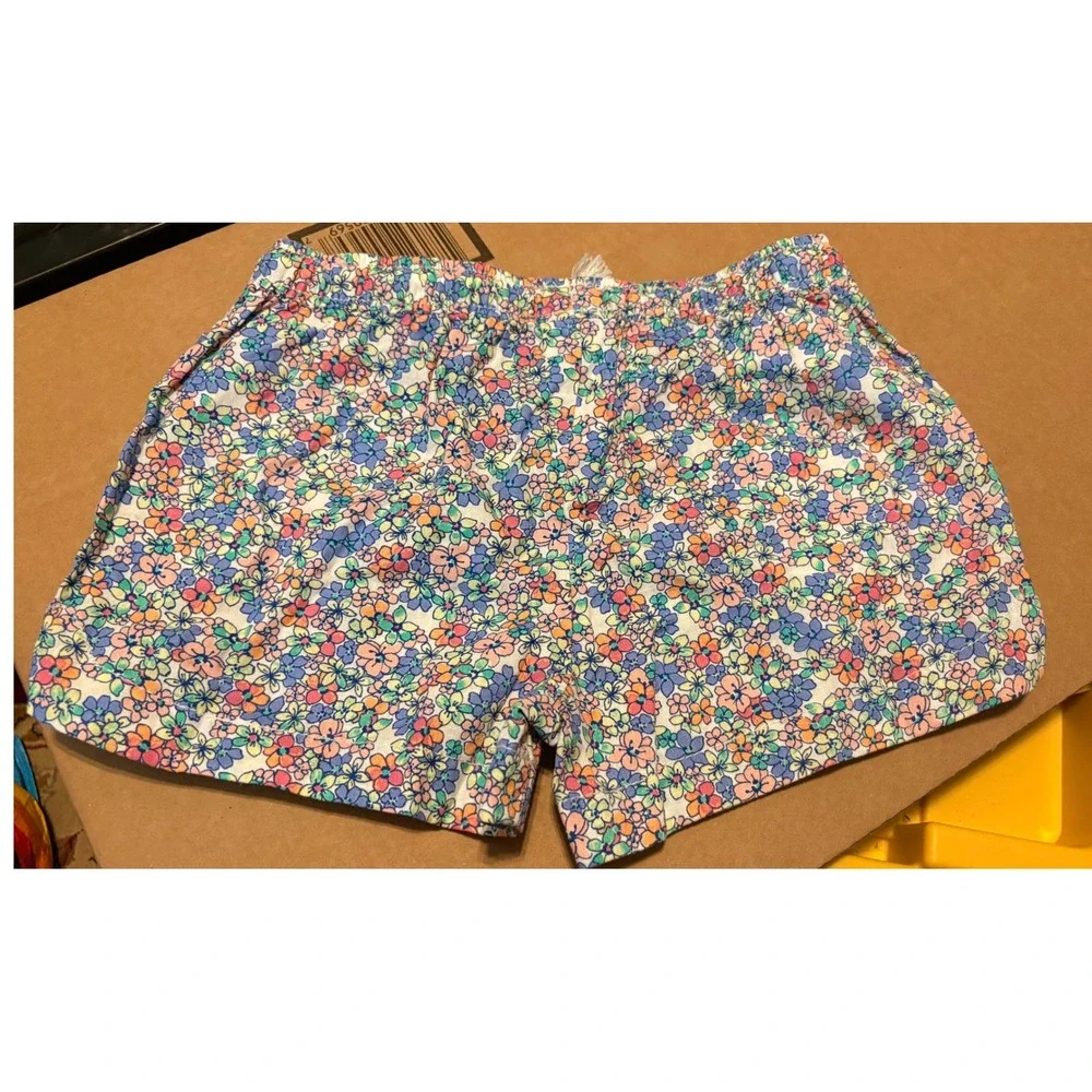 OshKosh B'gosh Floral Shorts Kids Size 10 Multicolor Good Linen Blend Tassels